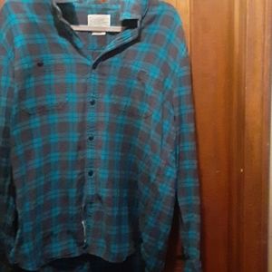 Blue plaid shirt